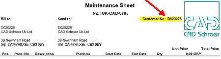 maintenance sheet